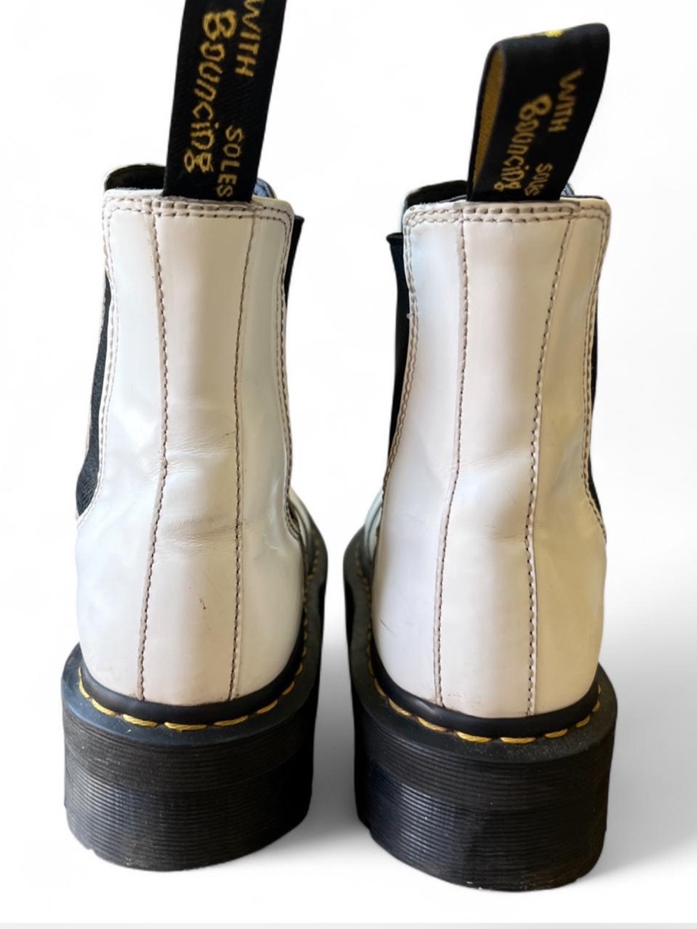 DR. MARTENS 2976 Quad Platform Chelsea Boot in White Size US 9 - Picture 4 of 7